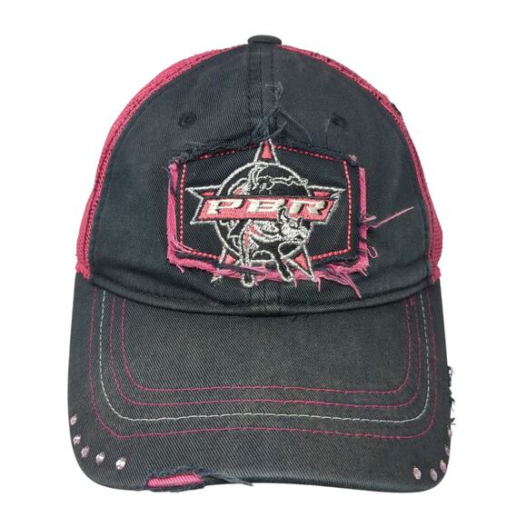 PBR Professional Bull Riders Trucker Hat Multicolor OS Distressed Mesh Back - Picture 1 of 10